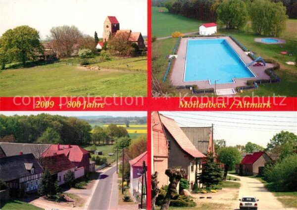 Moellenbeck Altmark Kirche Waldschwimmbad Dorfstrasse 800 Jahre Jubilaeum
