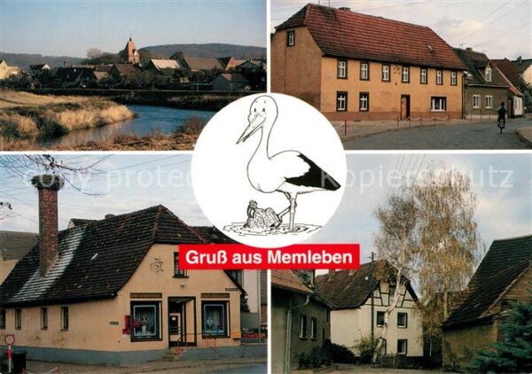 Memleben Dorfansicht Dorfstrasse Storchennest Birkenhof