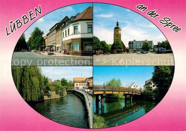 Luebben Spreewald Breite Strasse Markt Muehlendamm Partie an der Spree