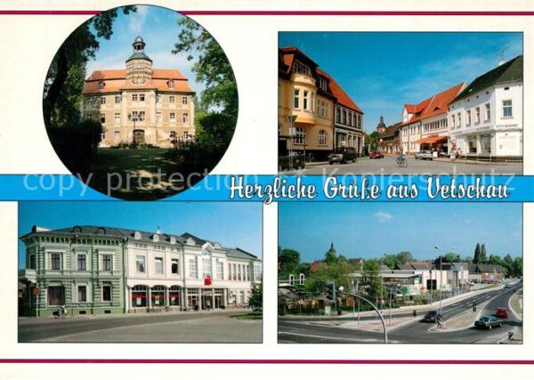 Vetschau Spreewald Schloss Cottbuser Strasse Sparkasse Teilansicht