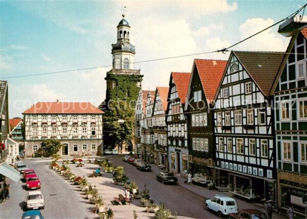 Rinteln Innenstadt Fachwerkhaeuser Kirche