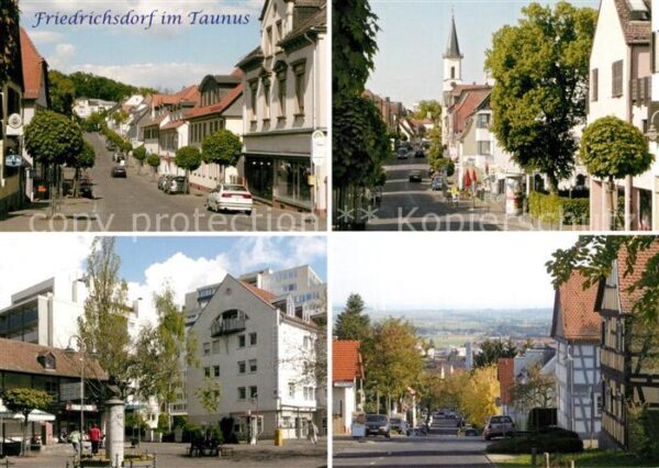 Friedrichsdorf Taunus Teilansichten Hauptstrasse Kirche Platz Denkmal Innenstadt