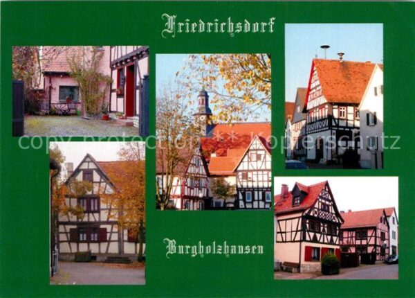 Burgholzhausen Friedrichsdorf Ortsmotive Fachwerkhaeuser Kirche