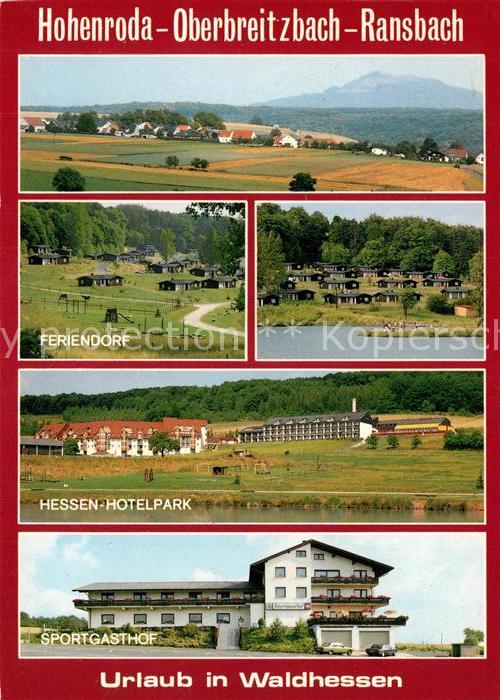 Oberbreitzbach Landschaftspanorama Feriendorf Hessen Hotelpark Sportgasthof Rans