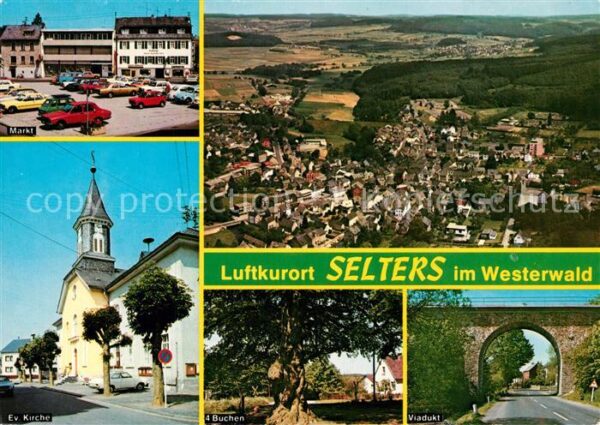 Selters Westerwald Markt Kirche Buchen Viadukt Fliegeraufnahme