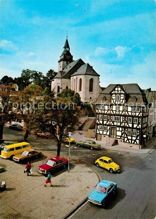 Haiger Marktplatz Fachwerkhaus Stadtkirche