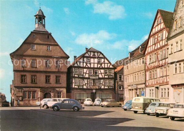 Gruenberg Hessen Marktplatz Fachwerkhaeuser