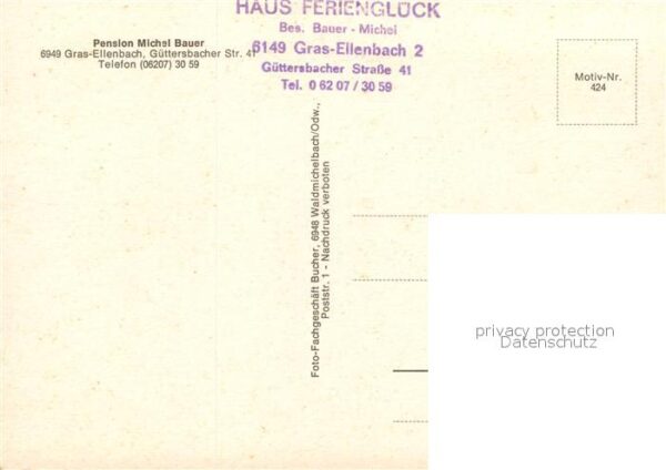 Grasellenbach Pension Bauer Teilansicht Luftkurort im Odenwald – Bild 2