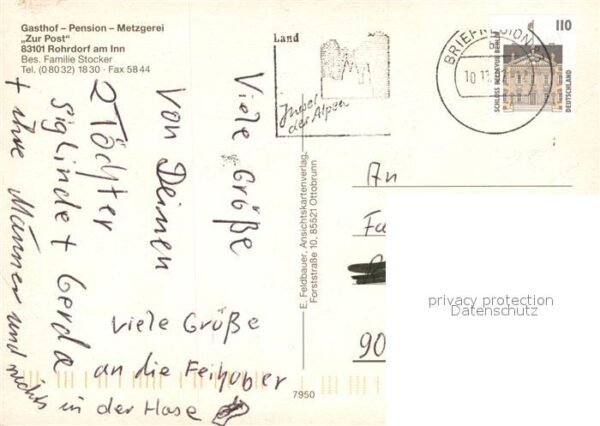 Rohrdorf Inn Gasthof Pension Zur Post Ortsmotiv mit Kirche – Bild 2