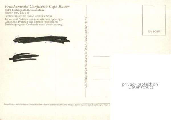 Lauenstein Oberfranken Frankenwald Confiserie Cafe Bauer – Bild 2