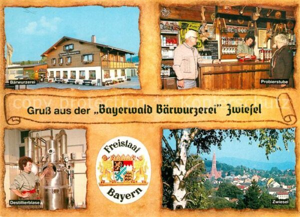 Zwiesel Niederbayern Bayerwald Baerwurzerei Stadtpanorama Wappen