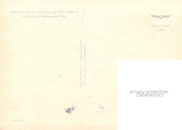Lichtenberg Oberfranken Blick auf Blankenstein Thueringen Fliegeraufnahme – Bild 2