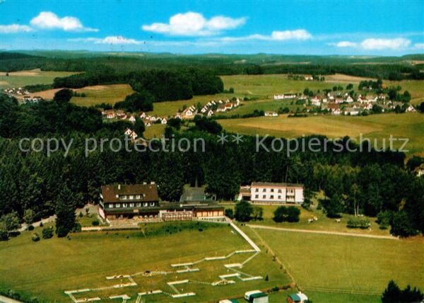 Marienheide VdH Waldhotel Cafe Brucher Talsperre Fliegeraufnahme