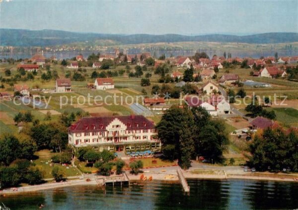 Insel Reichenau Strandhotel Loechnerhaus Fliegeraufnahme