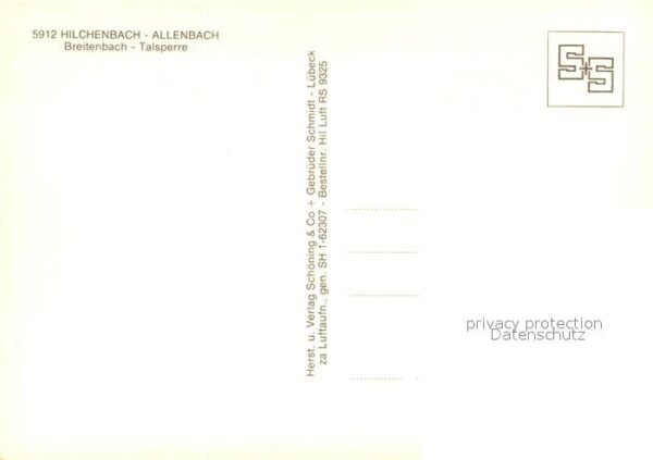 Allenbach Siegen Breitenbach Talsperre Fliegeraufnahme – Bild 2