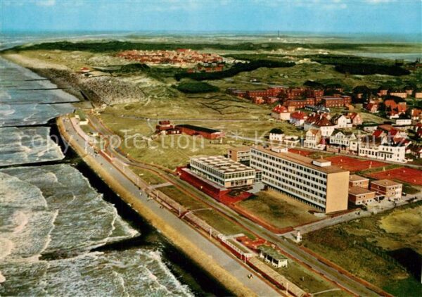 Norderney Nordseebad LVA Heim Kueste Fliegeraufnahme