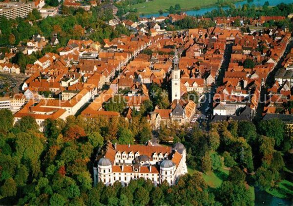 Celle Niedersachsen Schloss Historischer Stadtkern Fliegeraufnahme