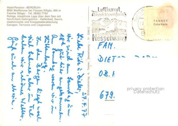 Weissensee Fuessen Hotel Pension Bergruh – Bild 2