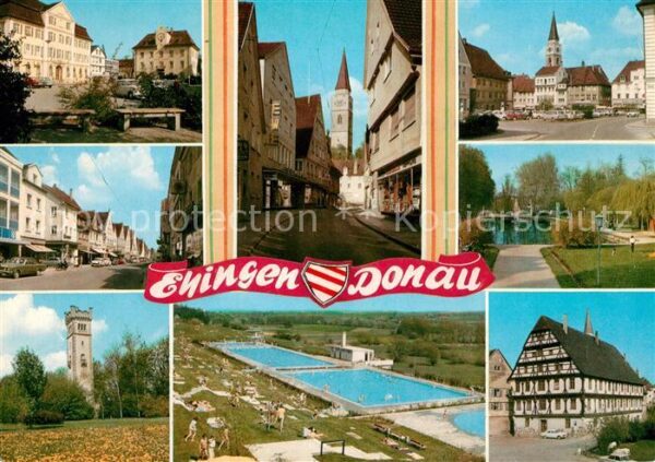 Ehingen Donau Ortsmotive Innenstadt Kirche Park Freibad Turm Fachwerkhaus