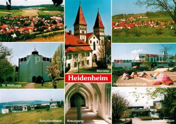 Heidenheim Mittelfranken Panorama St Walburga Kirche Muenster Kreuzgang Hahnenka