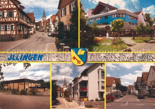 Illingen Illingen Historische Kirchstrasse Ortszentrum Innenhof Rathaus Sporthal
