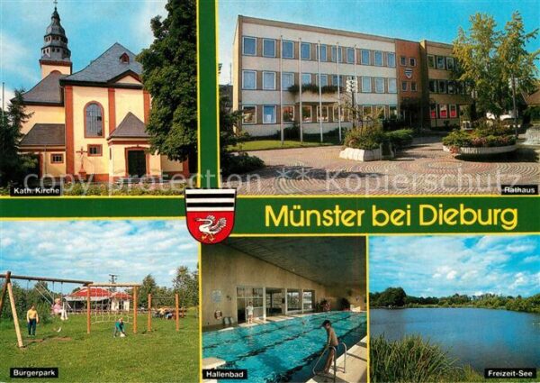 Muenster Dieburg Katholische Kirche Rathaus Buergerpark