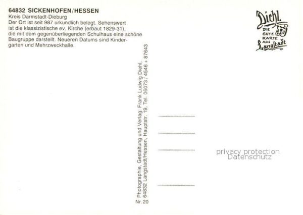 Sickenhofen Evangelische Kirche Schulhaus – Bild 2