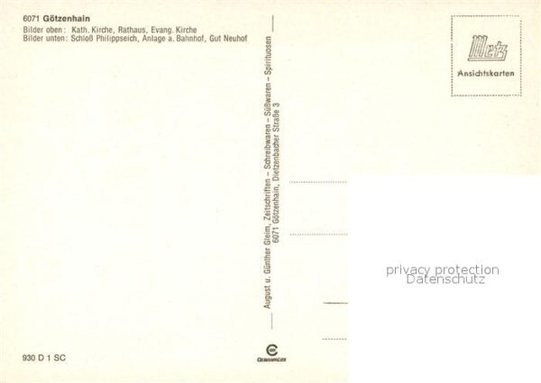 Goetzenhain Katholische Kirche Rathaus Schloss Philippseich – Bild 2