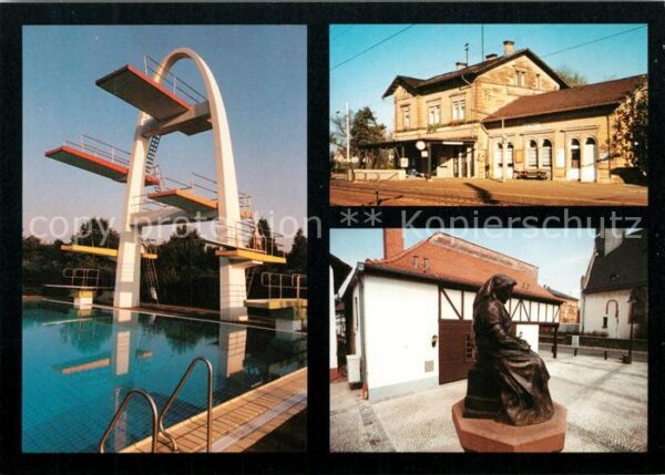 Egelsbach Bahnhof Klammernschnitzerbrunnen Arresthaus