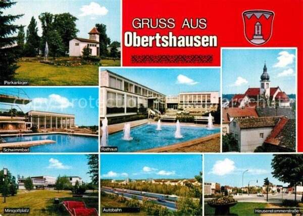 Obertshausen Rathaus Parkanlagen Autobahn