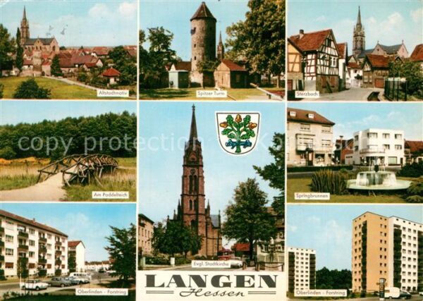 Langen Hessen Evangelische Stadtkirche Spitzer Turm Oberlinden