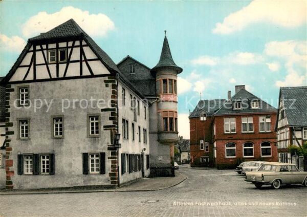 Grossauheim Altestes Fachwerkhaus neues Rathaus