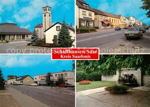 Schaffhausen Saarland Kirche Brunnen