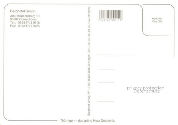 Oberschoenau Thueringen Berghotel Simon – Bild 2