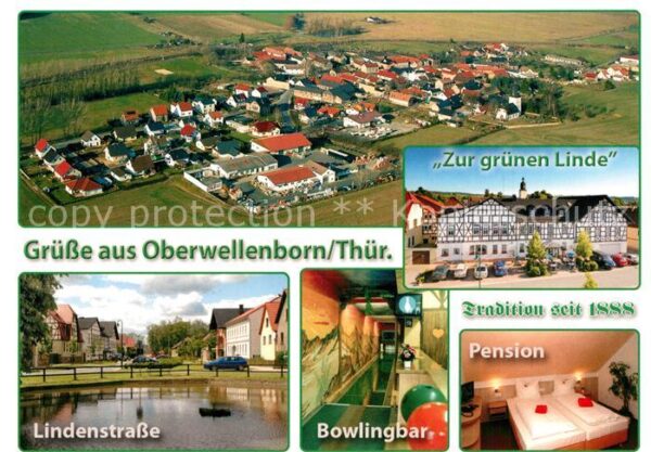 Oberwellenborn Fliegeraufnahme Pension Zur gruenen Linde