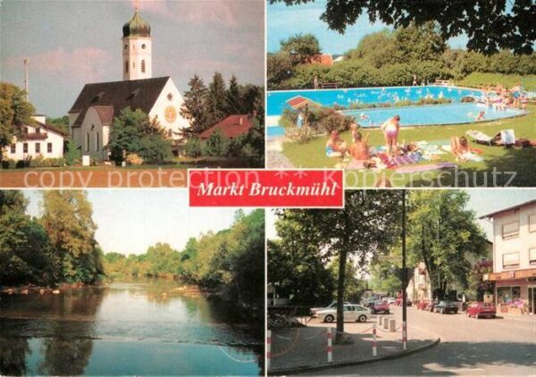 Bruckmuehl Rosenheim Kirche Freibad
