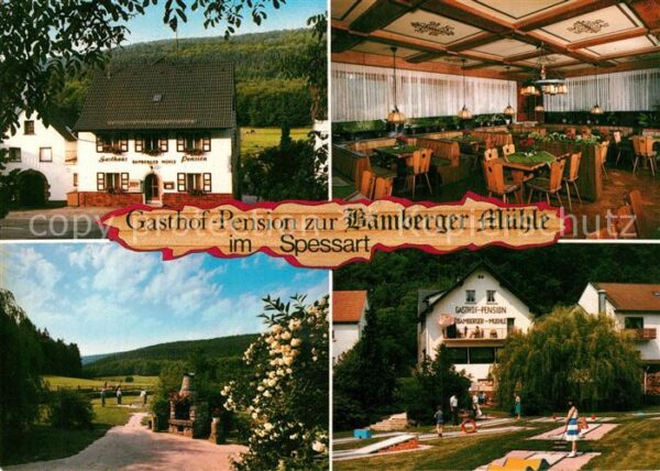 Kleinkahl Gasthof Pension Zur Bamberger Muehle Minigolf Landschaftspanorama