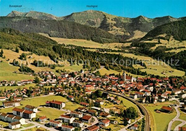 Oberstaufen Schrothkurort Allgaeuer Alpen Fliegeraufnahme
