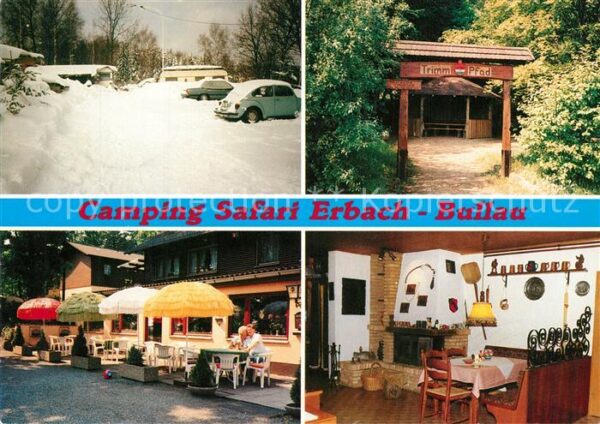 Bullau Camping Safari Gaststaette Terrasse Kamin Trimm Dich Pfad