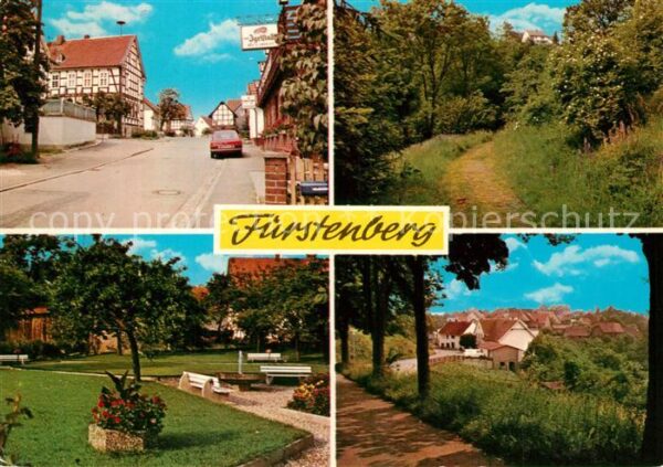 Fuerstenberg Waldeck Teilansichten Hauptstrasse Parkanlage Waldweg