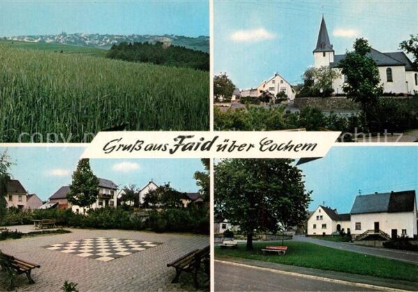 Faid Landschaftspanorama Ortsmotiv mit Kirche Platz Bodenschach