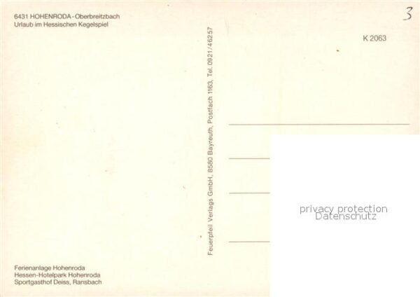 Hohenroda Hessen mit Oberbreitzbach Landschaftspanorama Feriendorf Hessen Hotelp – Bild 2