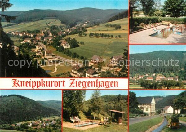 Ziegenhagen Witzenhausen Panorama Kneippkurort Hauptstrasse Landschaft Wassertre