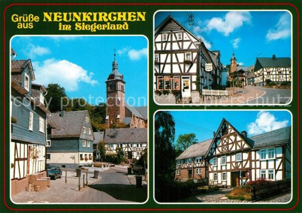 Neunkirchen Siegerland Ortsmotive Altstadt Fachwerkhaeuser Kirche