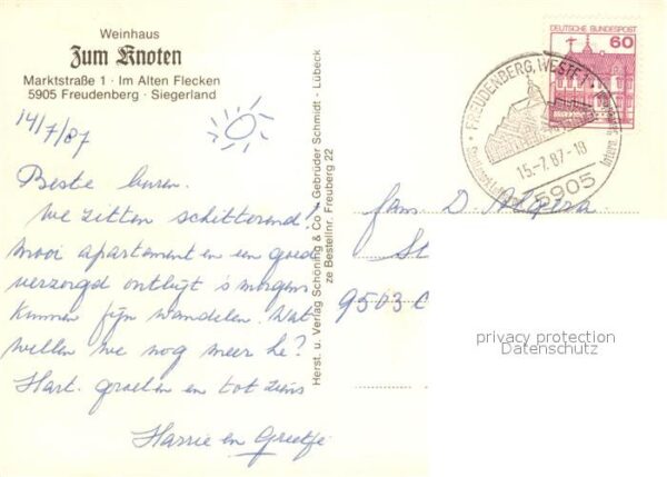 Freudenberg Westfalen Weinhaus Zum Knoten Fachwerkhaus – Bild 2