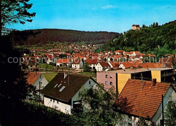 Strassberg Hohenzollern Stadtpanorama mit Burg