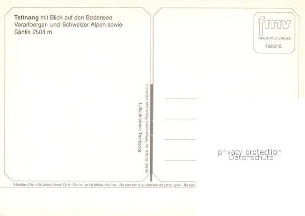 Tettnang Blick auf Bodensee Vorarlberger Alpen Schweizer Alpen Saentis Appenzell – Bild 2