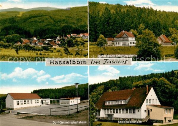 Hasselborn Landschaftspanorama Bundesbahn Erholungsheim Kreisjugendheim Dorf Gem