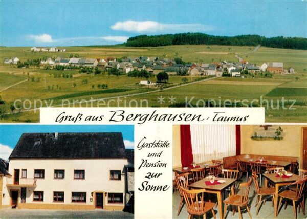 Berghausen Katzenelnbogen Gesamtansicht Gaststaette Pension Zur Sonne