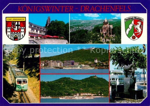 Koenigswinter Bergrestaurant Drachenfels Schloss Drachenburg Zahnradbahn Rheinfa